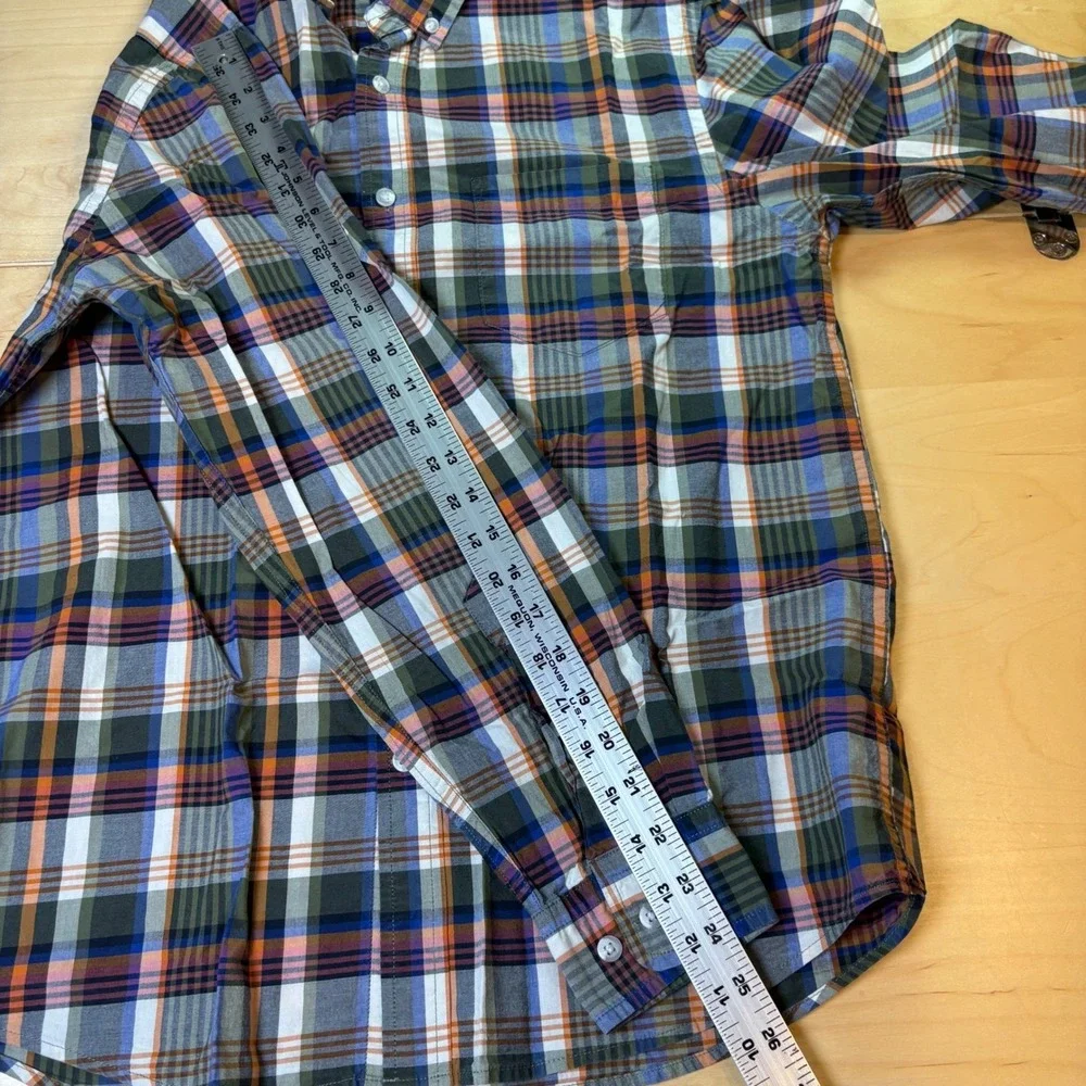 Banana Republic Men's M Multicolor Plaid Shirt Dark Academia Cotton